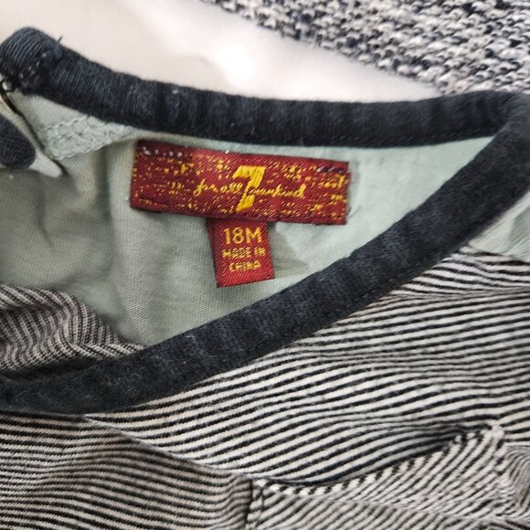 Set Of 3 Assorted Baby Shirts By 7 For All Mankind  Sizes 12M & 18M Mixed - Picture 5 of 11